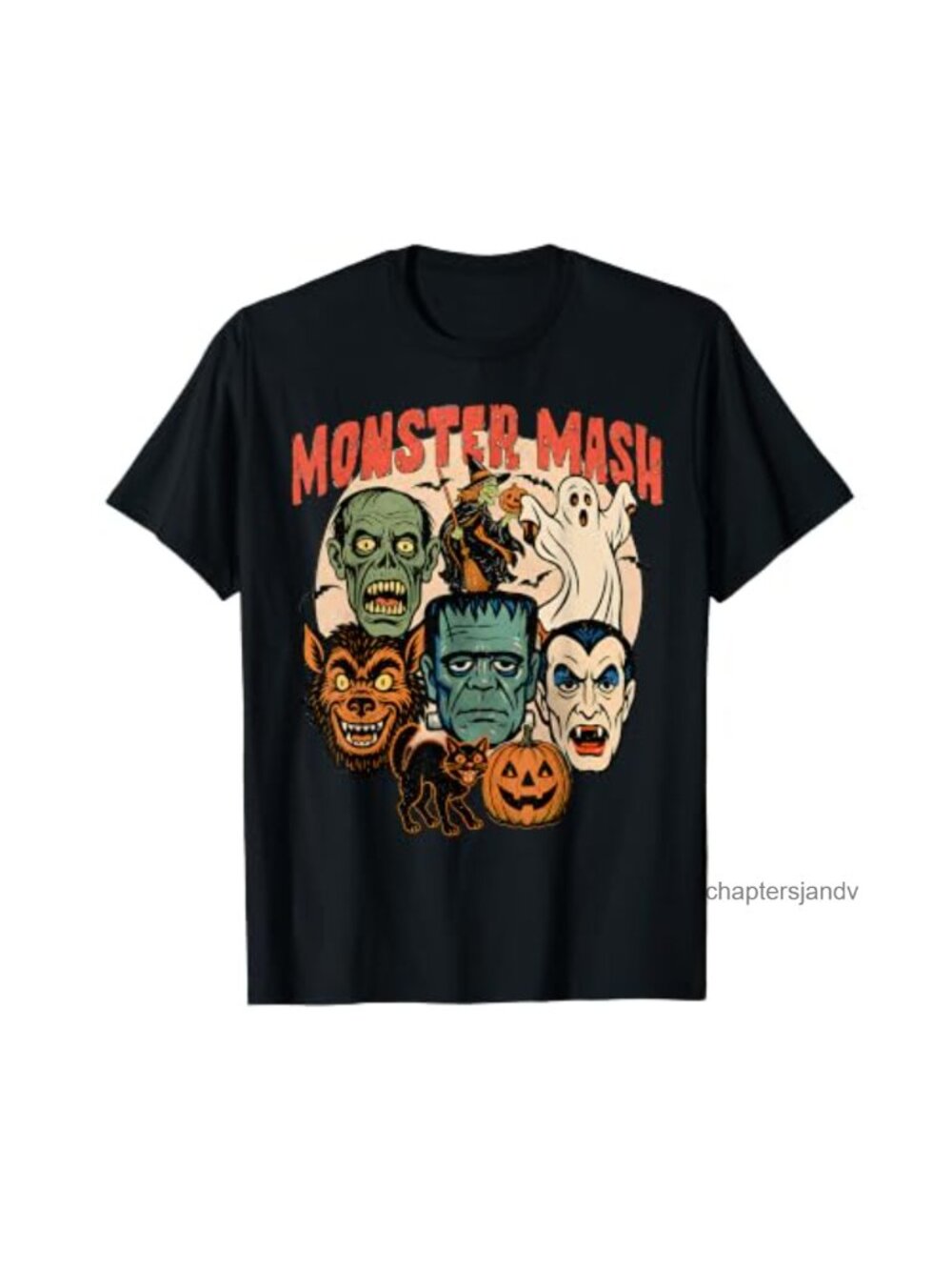 Spooky Halloween Ghost Black Cat T-Shirt Lightweight Classic Fit